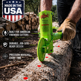 The Mingo 14-inch marking wheel close up aids precise length marks.