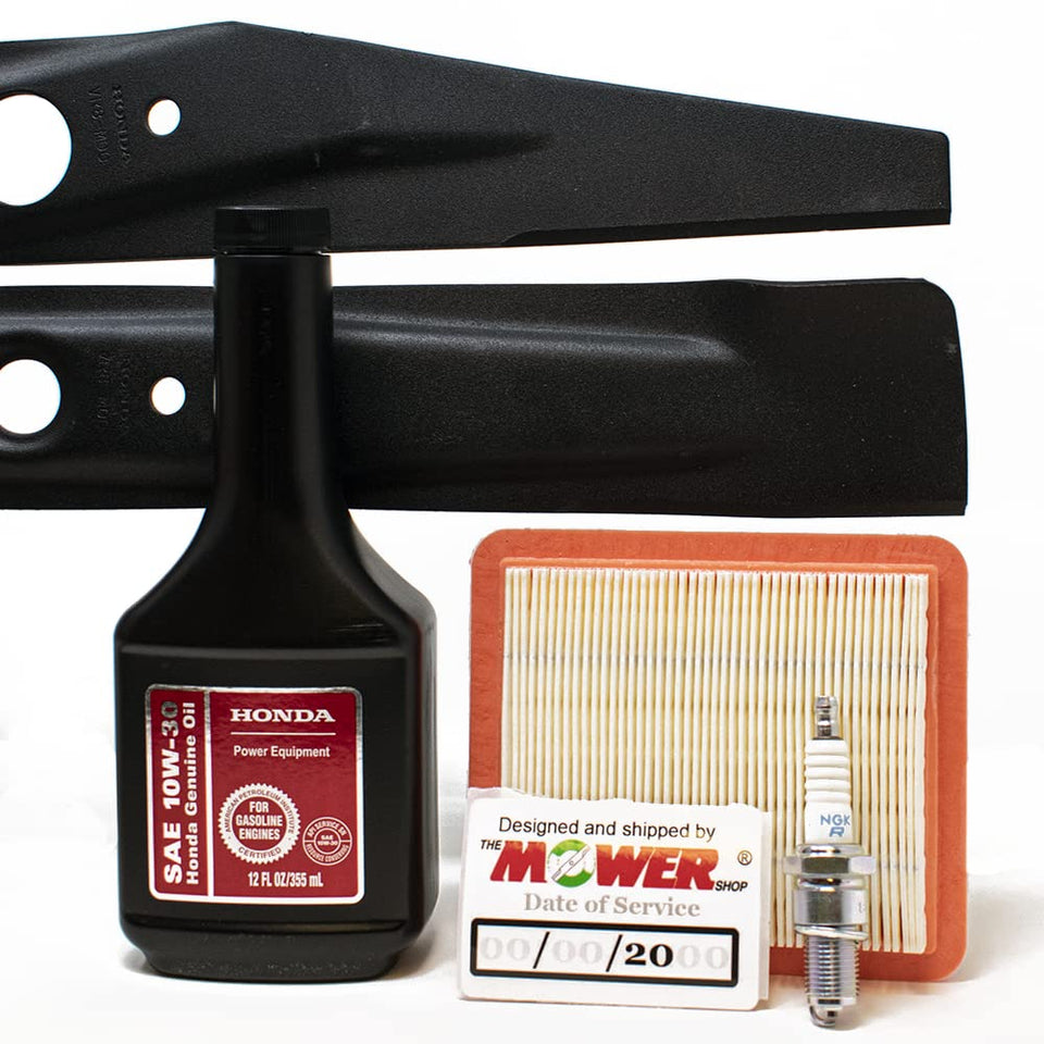 The Mower Shop maintenance kit for HRN216 — all-in-one mower care.