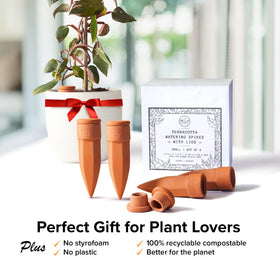 The Olla Company set of 4 spikes offers a ready-to-use solution for multiple pots.