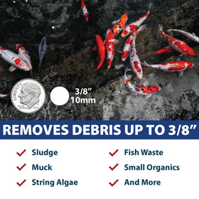 ClearVac attachments for all pond surfaces ensure versatile debris removal