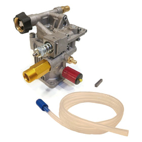 The ROP Shop Himore 2600 PSI pump front view highlights compatible shaft for Honda GC160.