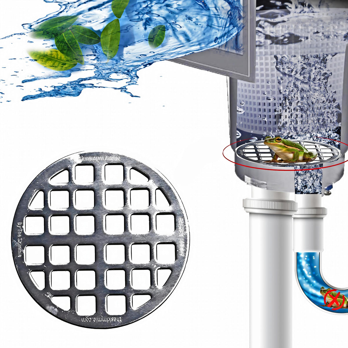 The Skimmie Basket Buddy under the skimmer catches debris before it reaches the pump.