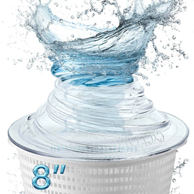 The Skimmie Cyclone top view enhances suction with a wider funnel
