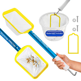The Skimmie Pro 22.5-inch reach captures surface debris quickly.