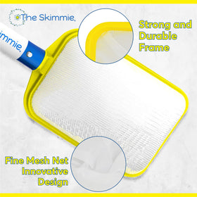 The Skimmie replacement net mesh detail highlighting durability for hot tub cleaning.