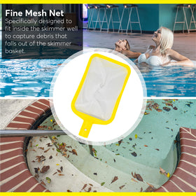 The Skimmie replacement net in spa setting shows versatility across hot tubs.