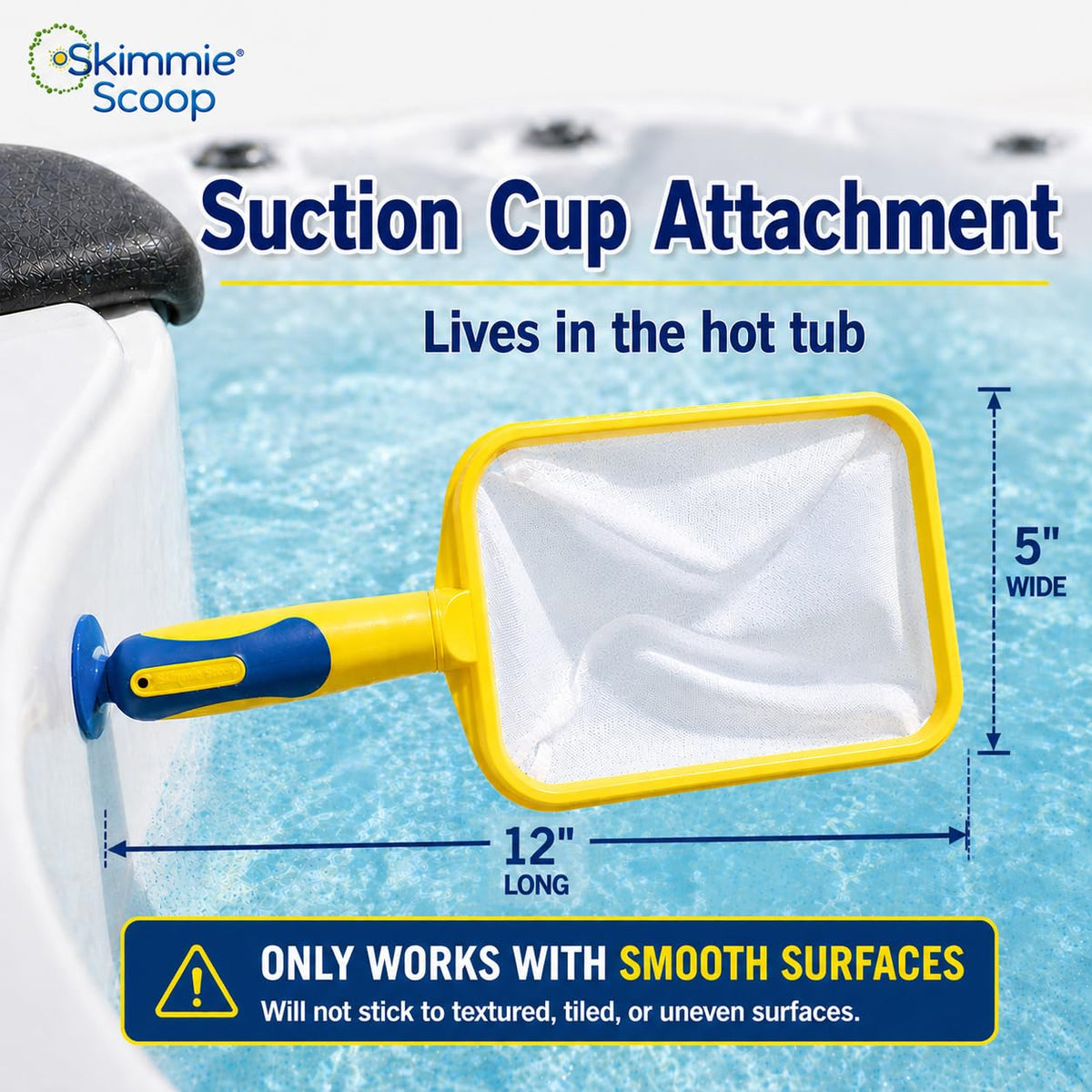 The Skimmie Scoop compact size fits the filter compartment for cleaner water.