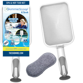 The Skimmie Scoop with patented-net-design for precise spa debris pickup.