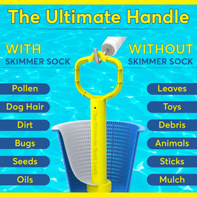 The Skimmie Sock Lock fits most skimmer baskets securely.