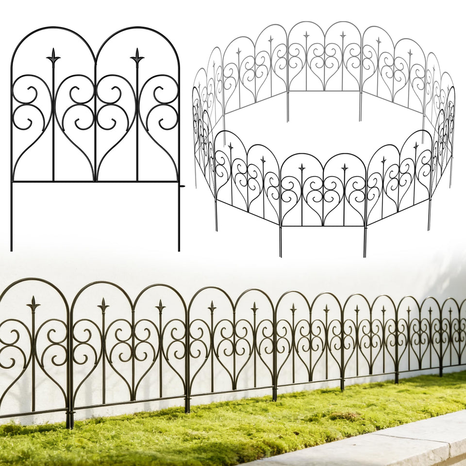 Thealyn Garden Fence panel assembly demonstrates quick no-dig setup for borders.