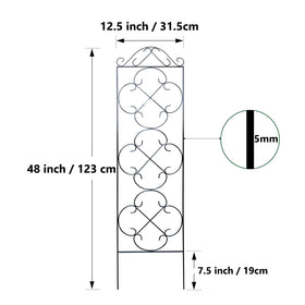 Thealyn garden trellis height 48-inch with slim profile for pots