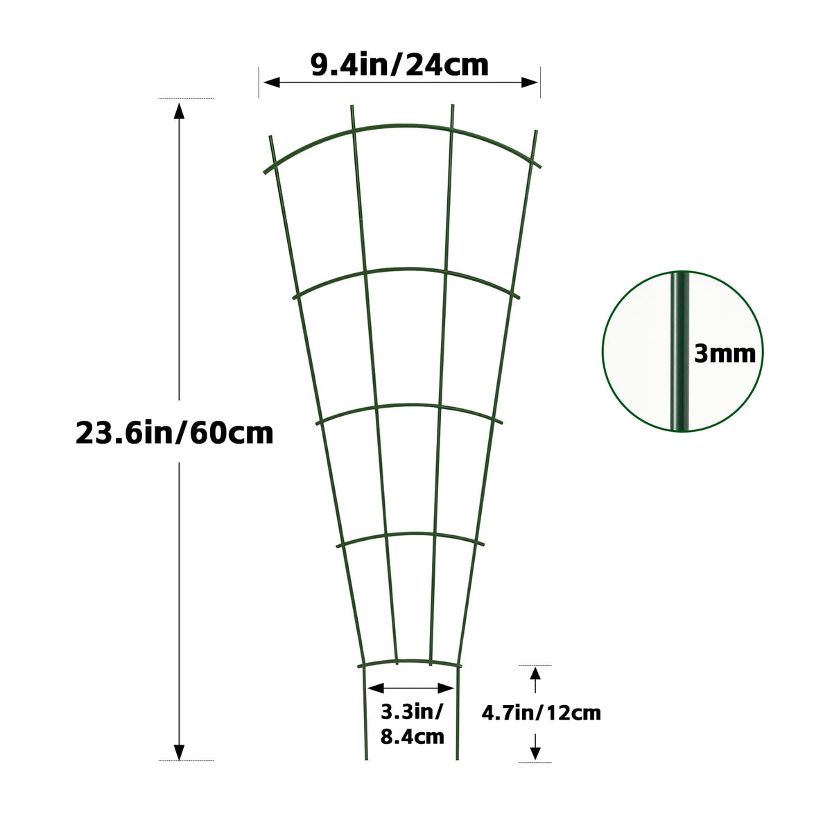 Thealyn fan-shaped design organizes stems while adding decorative architectural height.