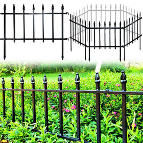 Thealyn metal decorative garden fence panel showing rustproof durability for outdoor borders.