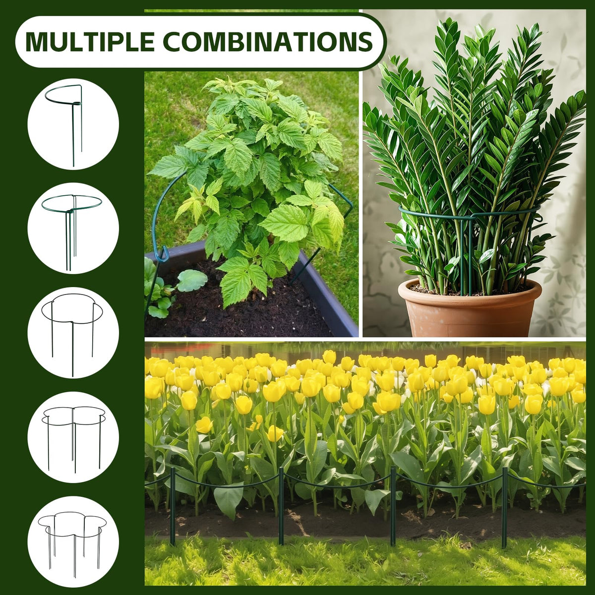 Thealyn rustproof green-coated stakes resist weather, keeping your garden tidy season after season.