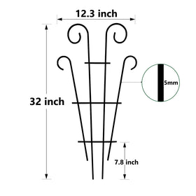 Thealyn 32-inch trellis fits medium climbing plants