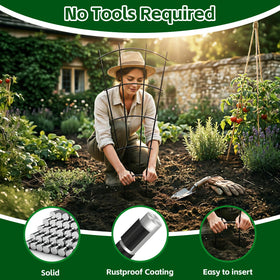 Thealyn rustproof metal trellis with durable powder coating for outdoors