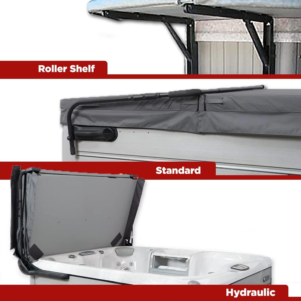 TheCoverGuy premium lifter with adjustable-fit adapts to tubs and covers.
