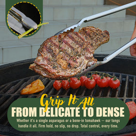 TheDOM 24-inch BBQ Tongs heat-resistant design for grilling