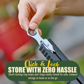 TheDOM 24-inch BBQ Tongs with non-slip ergonomic handle for control