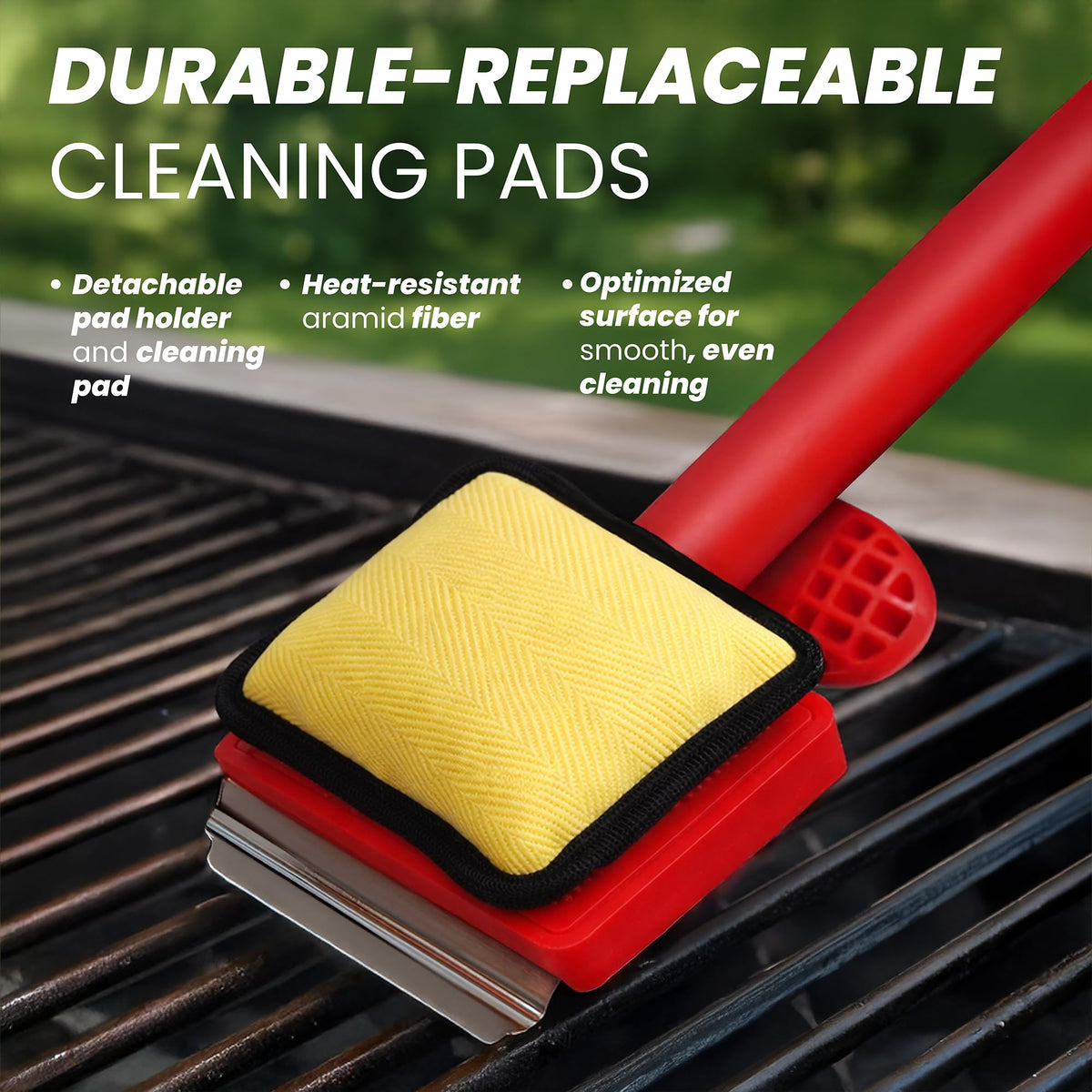 Removable cleaning pad of TheDOM brush ready for dishwasher
