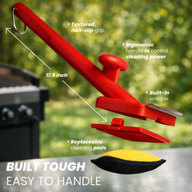 Steam-clean action from TheDOM grill brush lifting grease