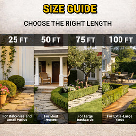 TheFitLife Garden Hose 50ft ideal for family use on lawn, car, and patio tasks