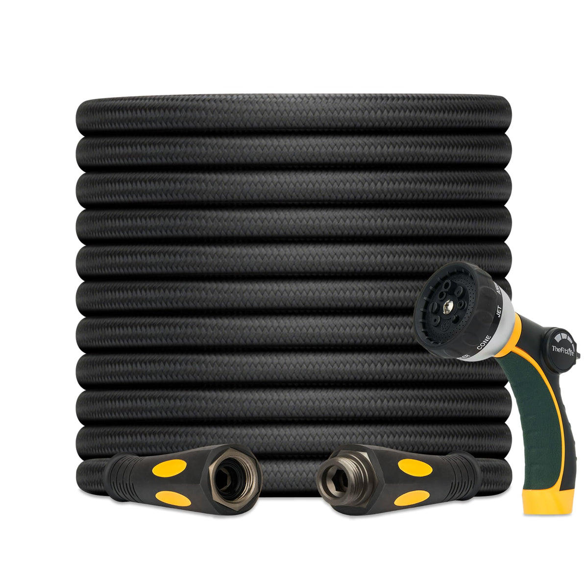 TheFitLife Garden Hose 75 ft reach for extended yard watering without frequent re-routing