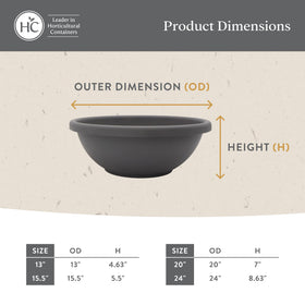 The HC Companies slate blue planter color enhances indoor herbs or outdoor succulents.