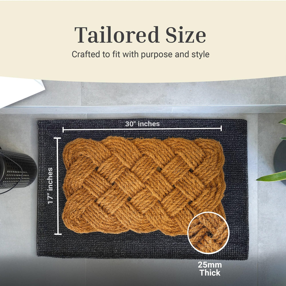 THEODORE MAGNUS 17x30 mat fits wide doors while maintaining fade-resistant color.