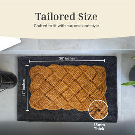 THEODORE MAGNUS 17x30 mat fits wide doors while maintaining fade-resistant color.