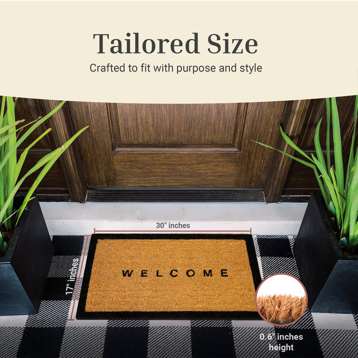 The Theodore Magnus mat with non-slip backing for stability