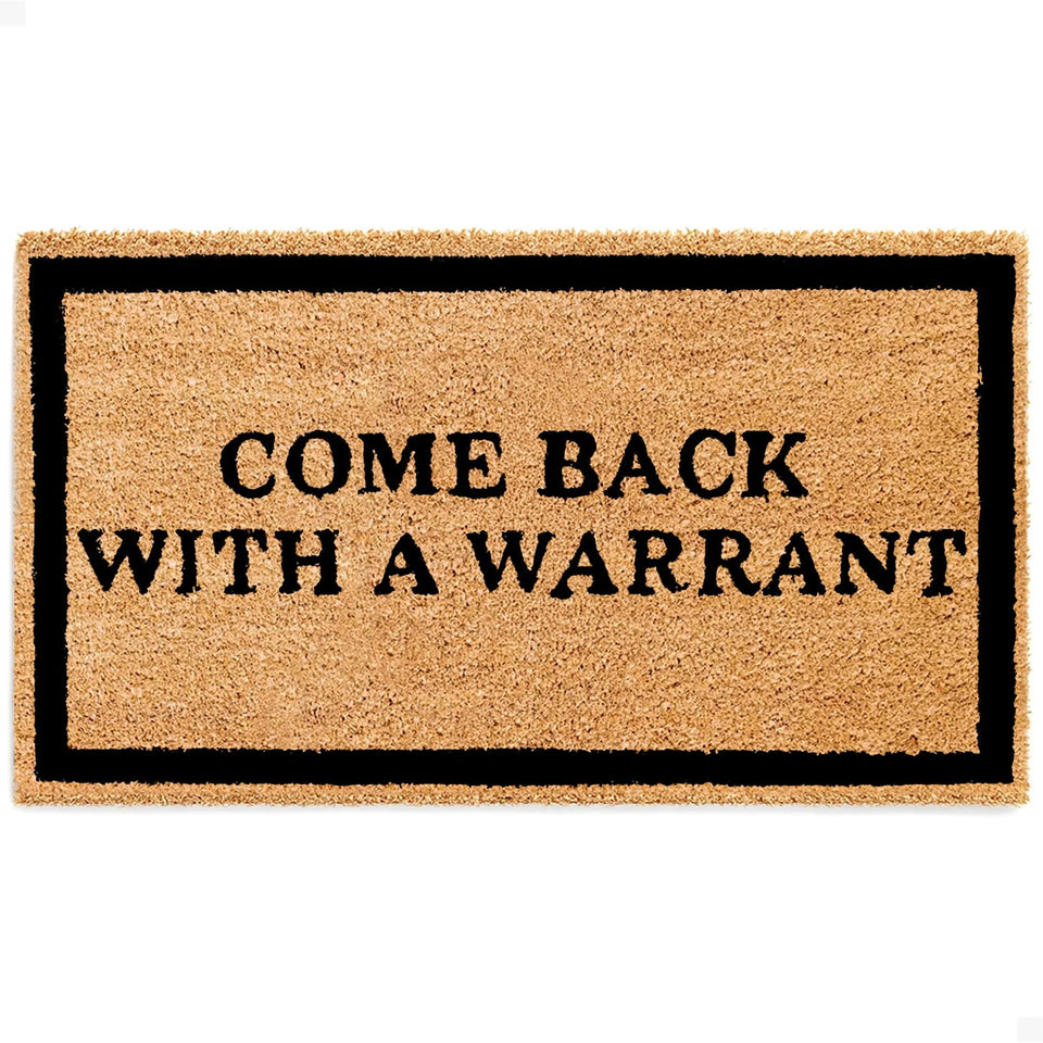 Theodore Magnus Funny Door Mat welcomes visitors with durable coir for busy entryways.