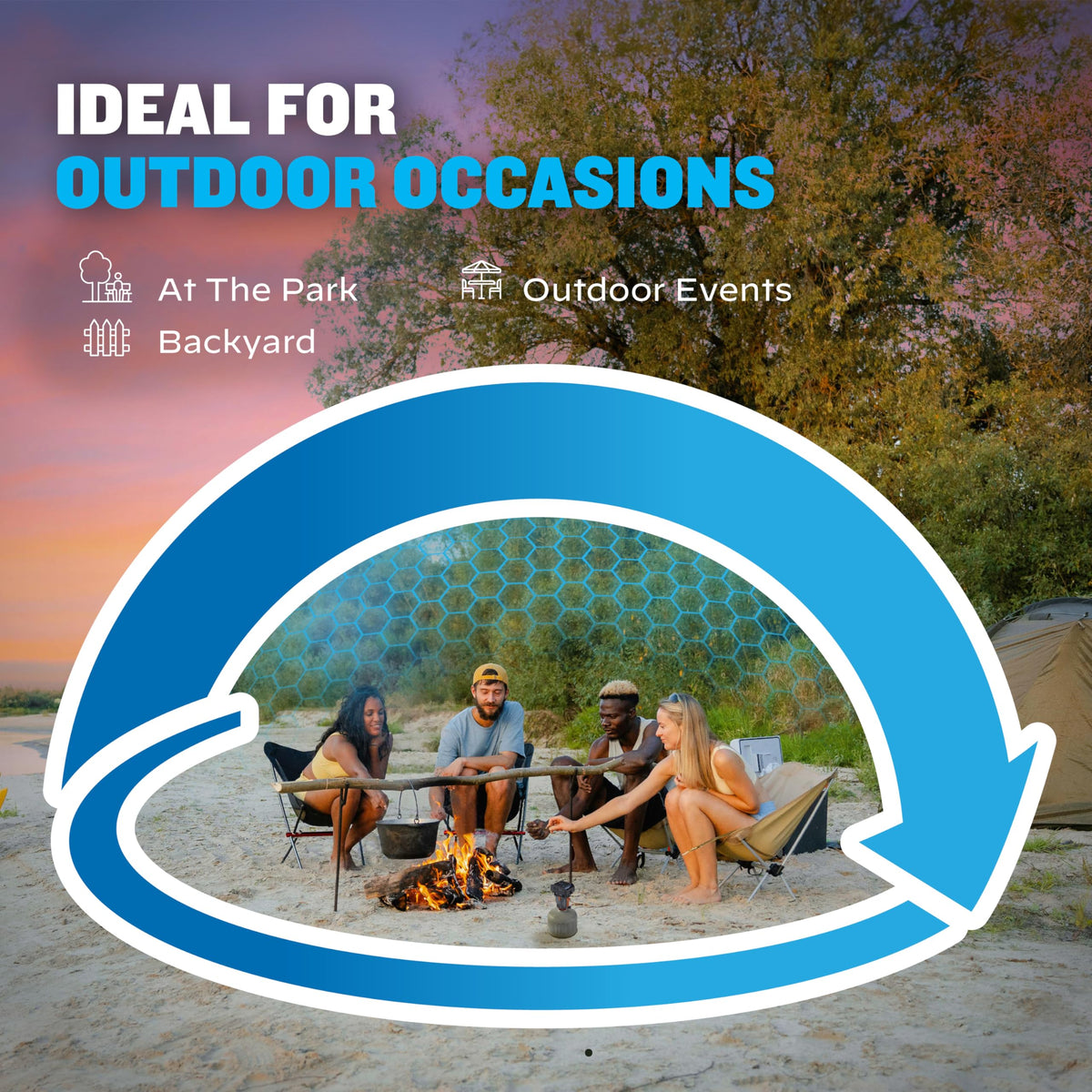 Thermacell device is compact, four-ounce weight with included travel bag for portability.
