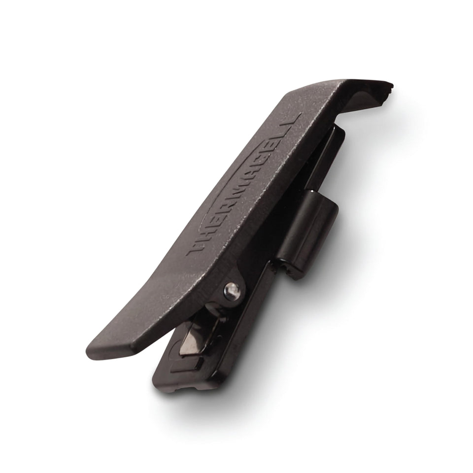 Thermacell detachable belt clip secures repeller for hands-free outdoor use.