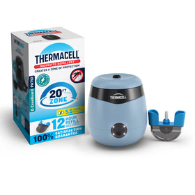 Thermacell E55 E-Series blue repeller delivers 20-foot outdoor protection.