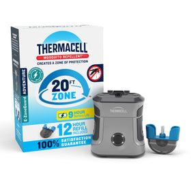 Thermacell EX90 rechargeable battery powering up to nine hours of outdoor protection.
