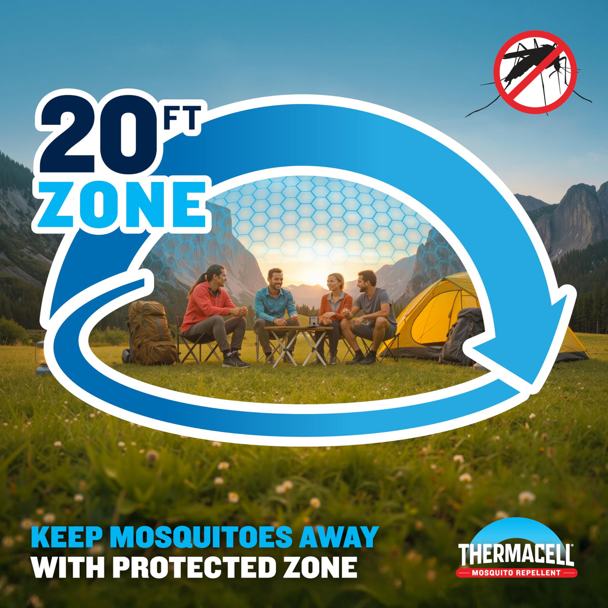 Thermacell EX90 with rubber armor for a secure grip during outdoor use.