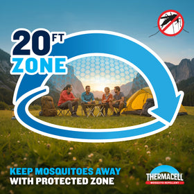 Thermacell EX90 with rubber armor for a secure grip during outdoor use.