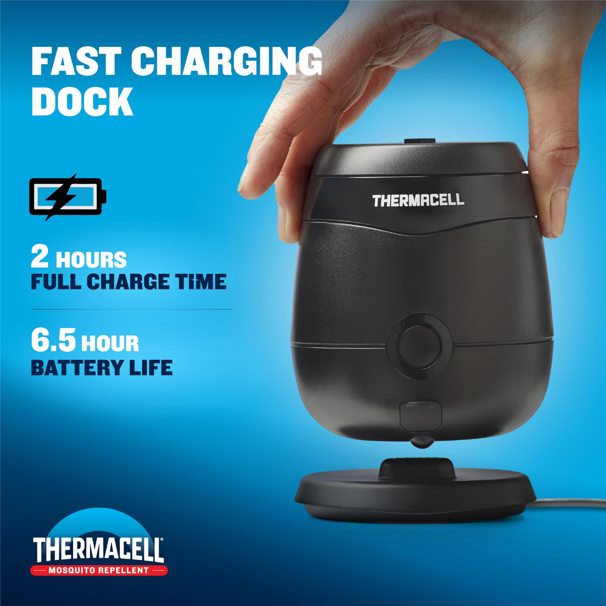 Thermacell scent-free design closeup demonstrating no odor operation