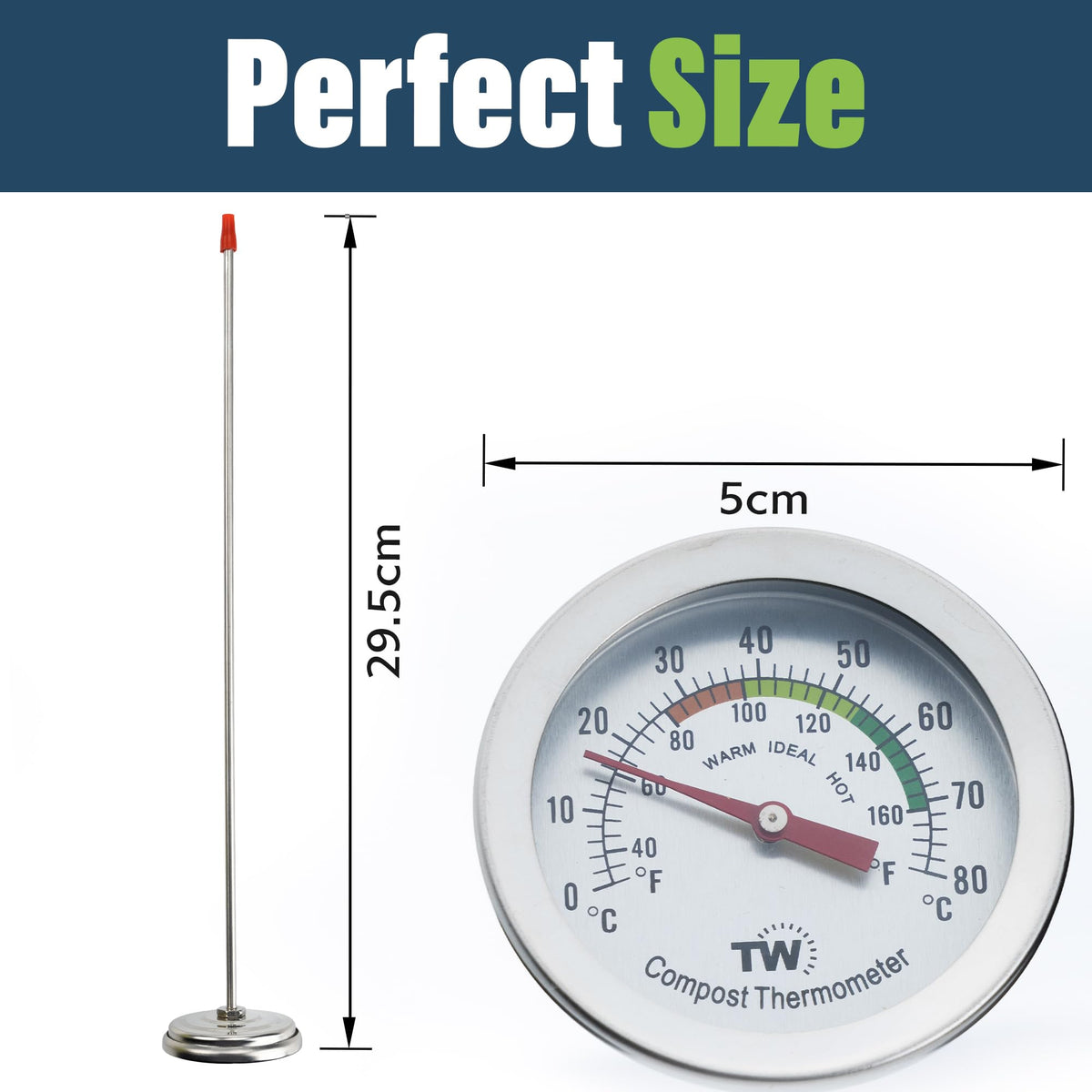 Thermometer World offers accurate compost readings for reliable monitoring.