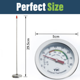 Thermometer World offers accurate compost readings for reliable monitoring.