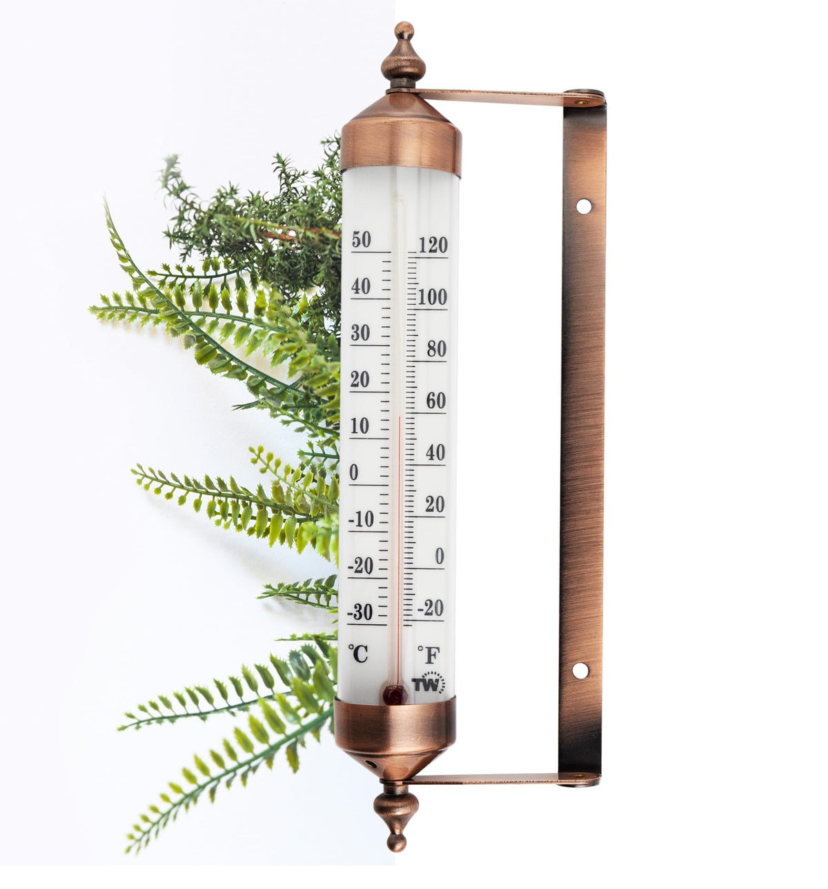 Thermometer World durable outdoor accessory for patios and balconies.
