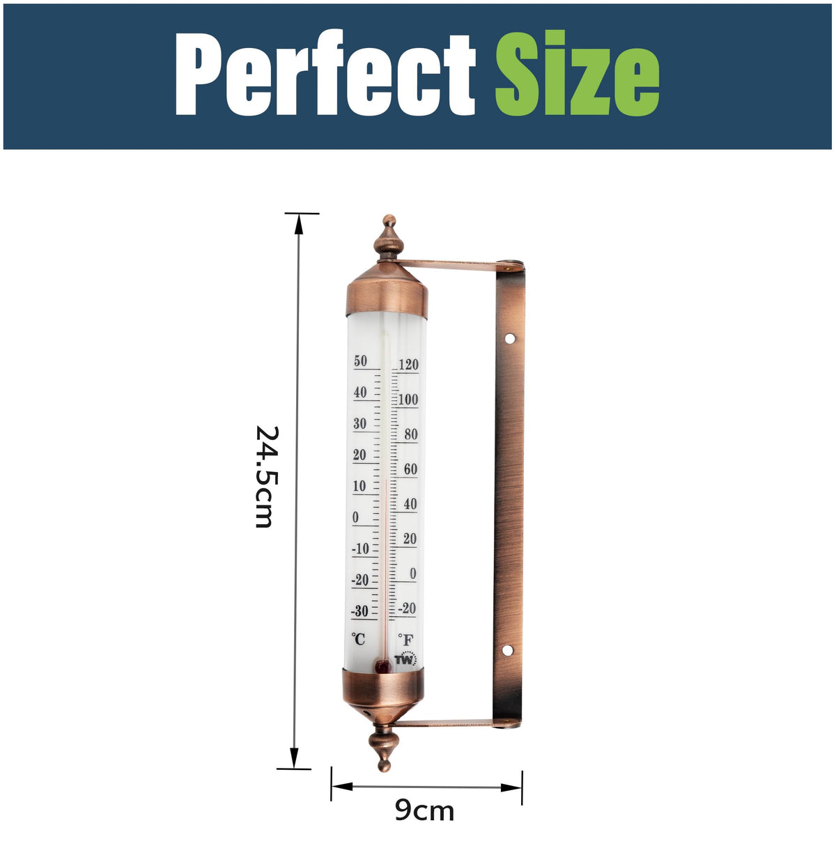 Thermometer World waterproof outdoor thermometer ready for all weather conditions.