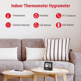 ThermoPro TP157 accuracy sensor captures precise temperature and humidity for reliable room data.