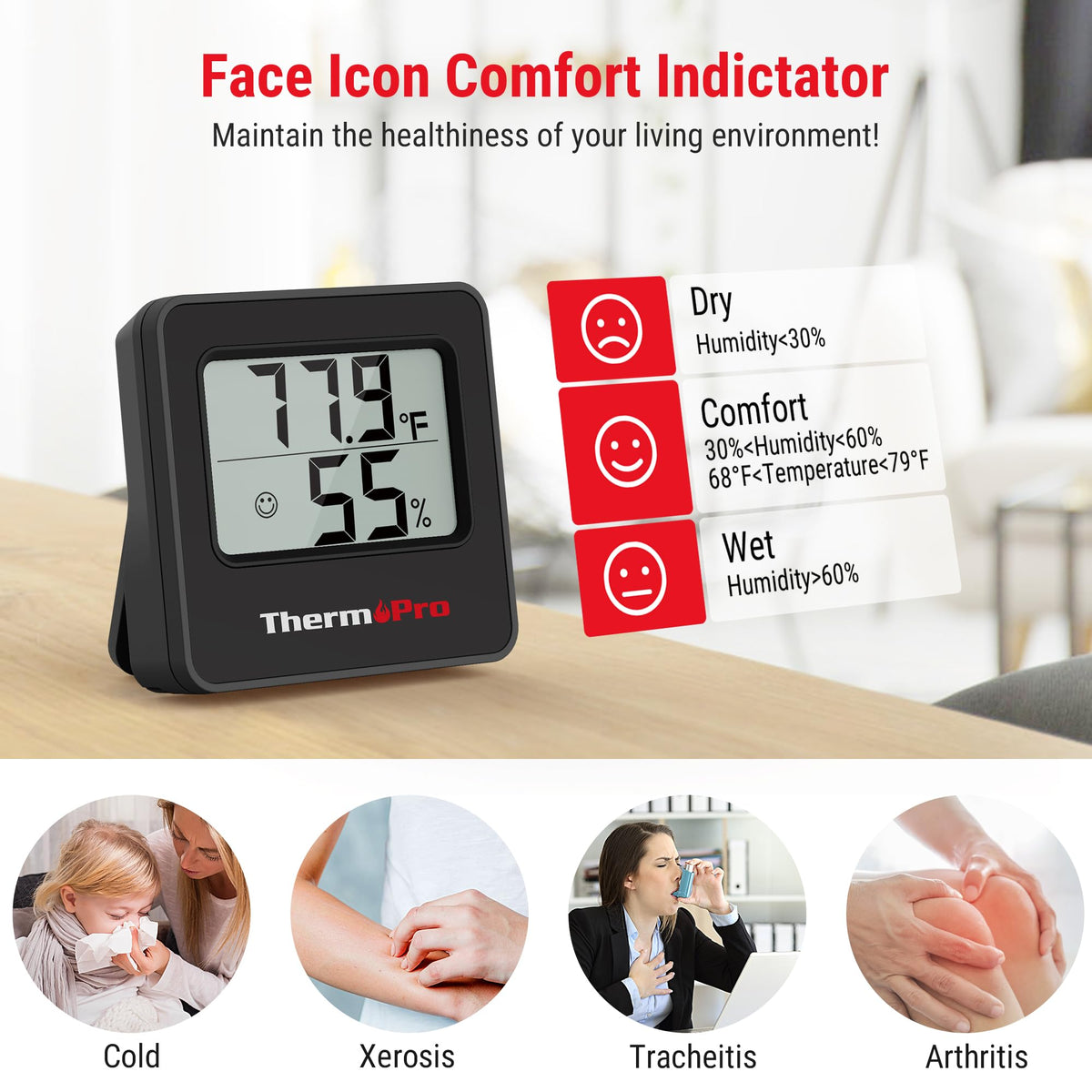 ThermoPro TP157 long battery life reduces maintenance and replacement frequency.