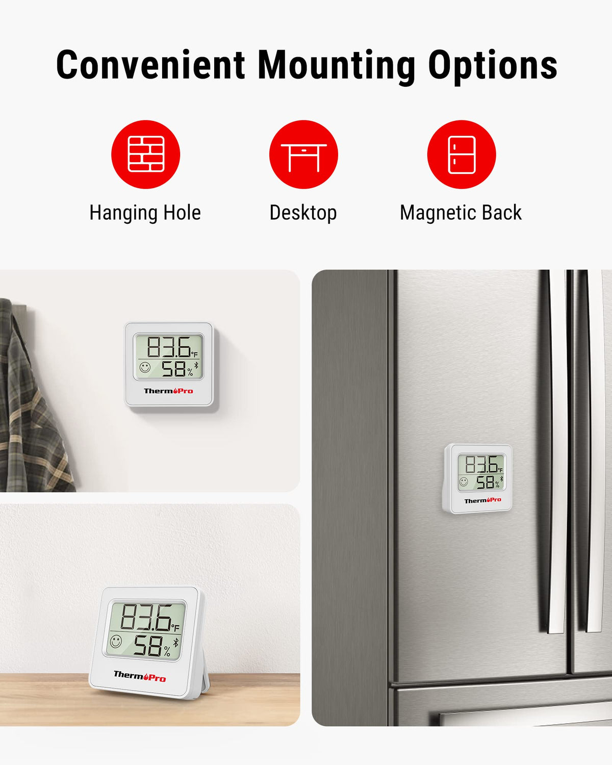 ThermoPro TP357 compact design fits discreetly in any room