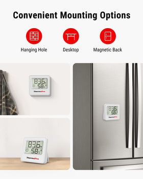 ThermoPro TP357 compact design fits discreetly in any room