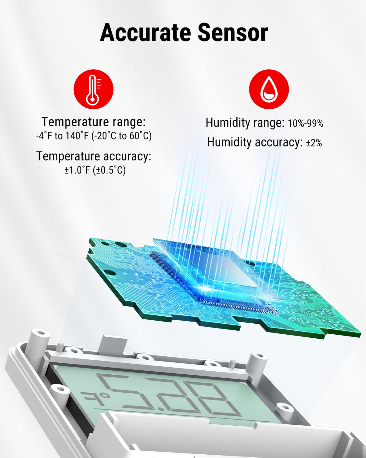 ThermoPro TP357 graph history allows review of year-long environmental trends
