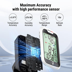ThermoPro TP358 back view showing slim, discreet design and sensor.