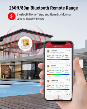 ThermoPro TP359 remote sensor communicates up to 260ft for accurate readings.